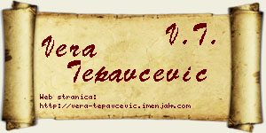 Vera Tepavčević vizit kartica